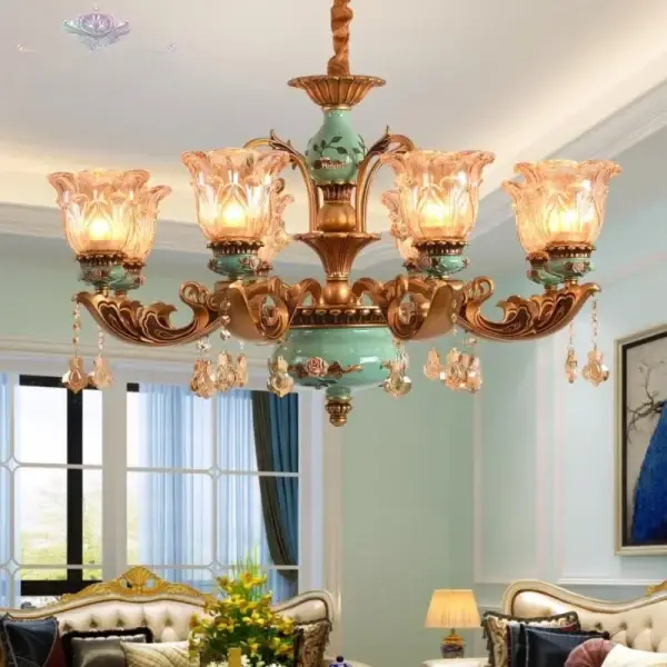 American Retro Luxury Chandelier Lamp